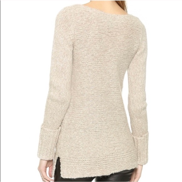 Club Monaco tan soft knit chunky sweater alpaca wool size SM - Picture 7 of 7